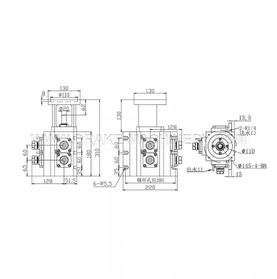 Integrated power head 2+2 Model LS-RS4-Y-ER20ER25