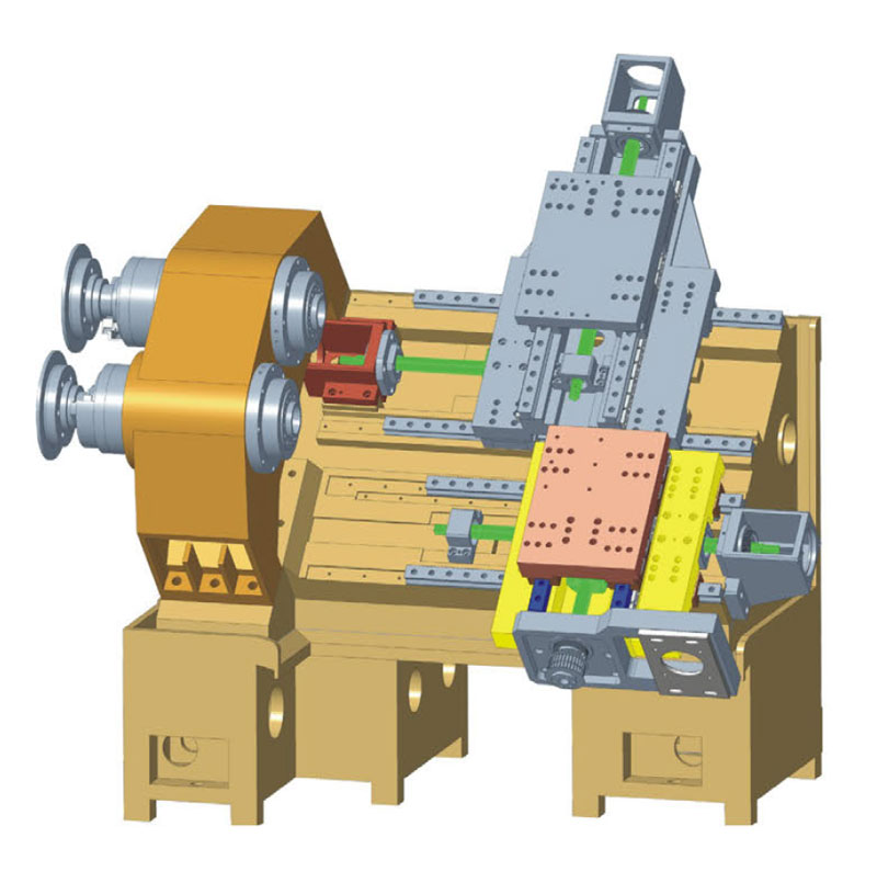 45°Parallel Double Spindle Upper and Lower Turret Light Machine(Linear Rail)GP-34ST